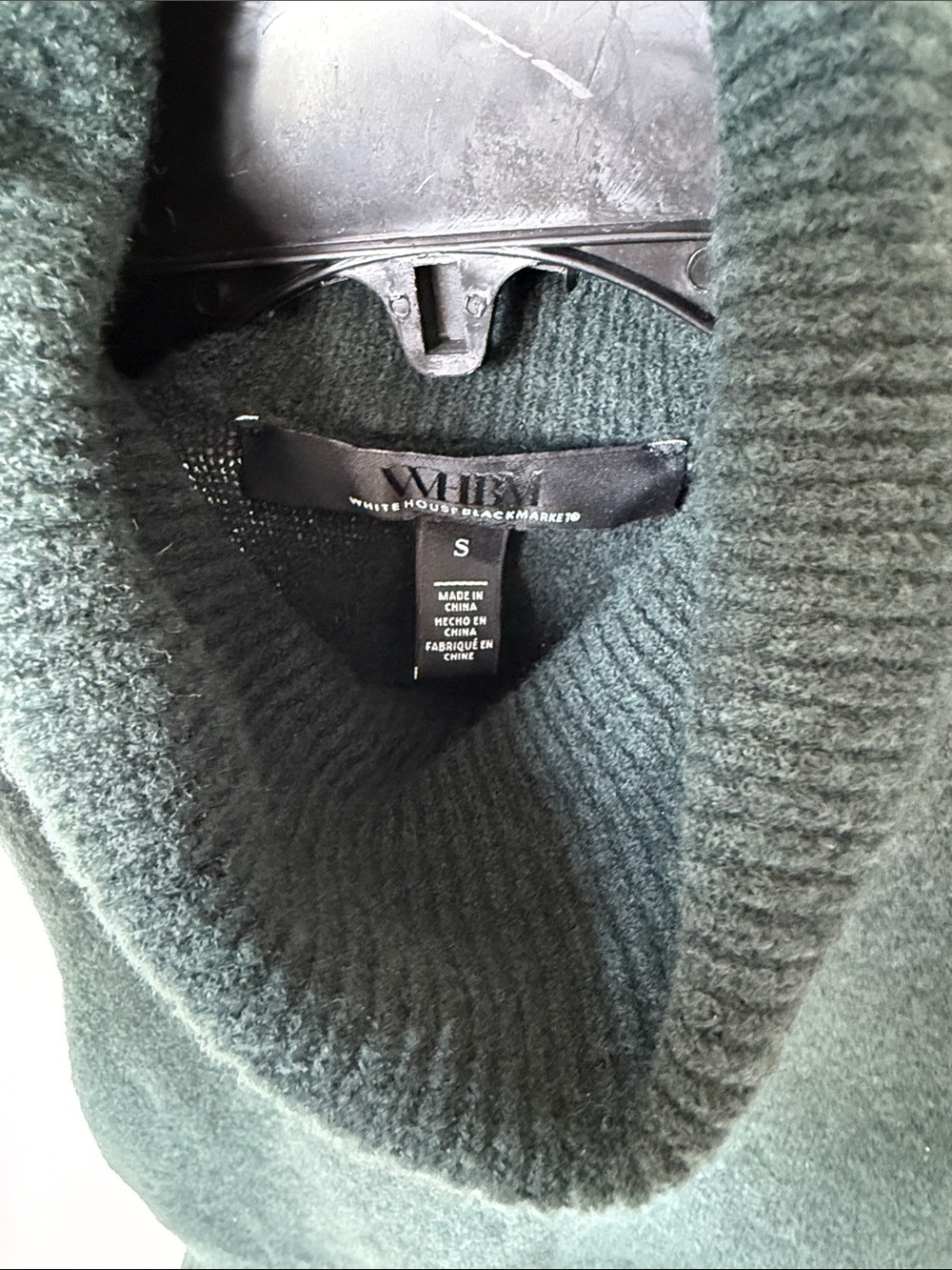White House Black Market Soft Turtleneck Peplum In Green Spruce New small - Picture 6 of 14